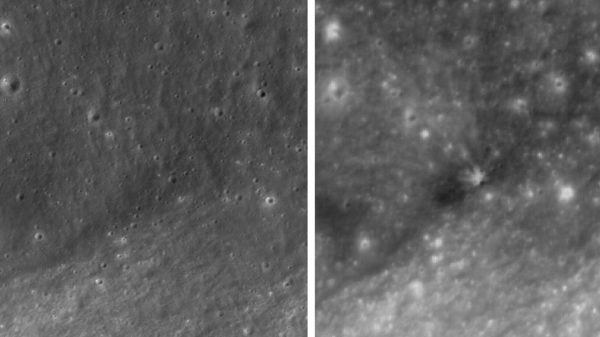 Here Are the First Images of the Crater Left on the Moon by SpaceX’s Rocket