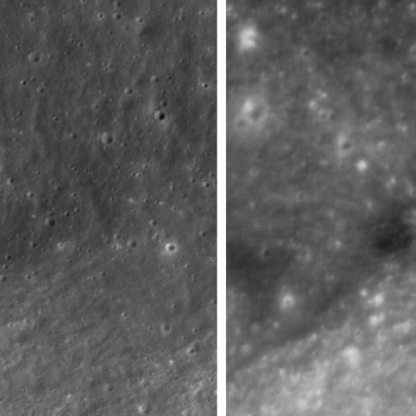 Here Are the First Images of the Crater Left on the Moon by SpaceX’s Rocket