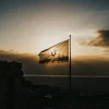silhouette photography of national flag