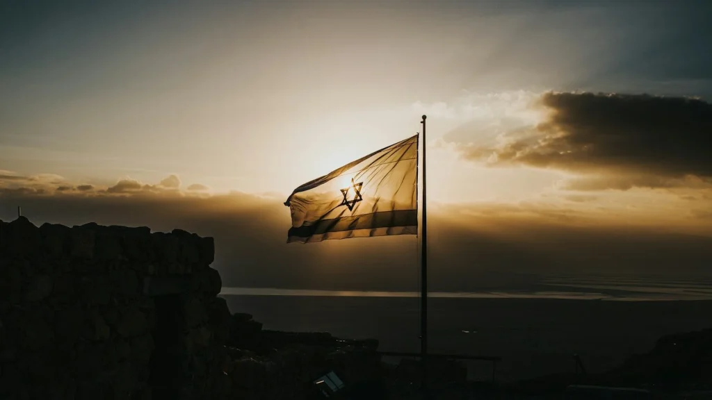 silhouette photography of national flag