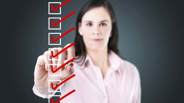 woman checks off all the boxes