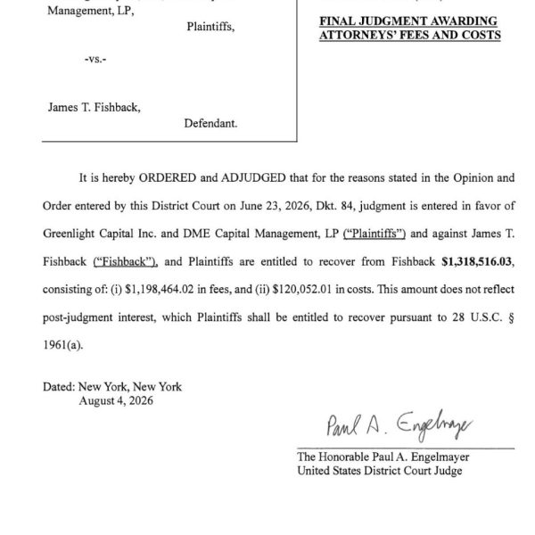 Fishback final judgment