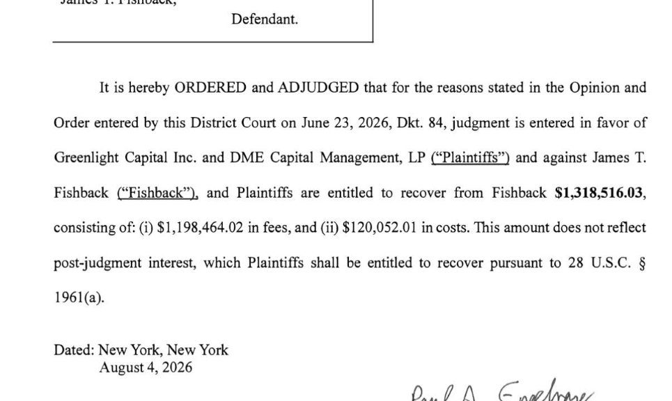 Fishback final judgment
