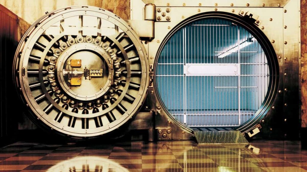 open vault at bank