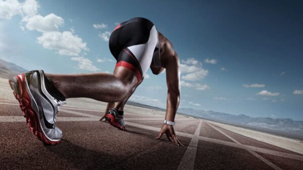 Runner on the start line