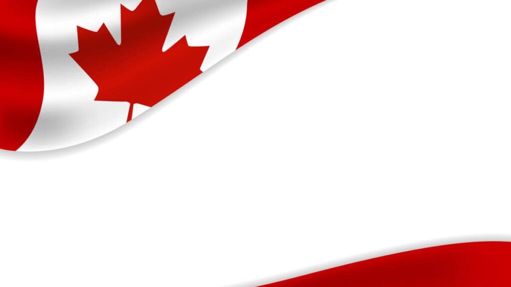 Canada day banner background design of flag