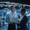 Data center servers IT workers