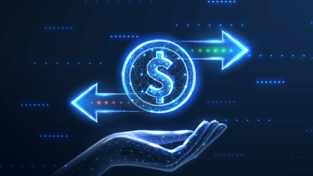 money goes up and down in balance